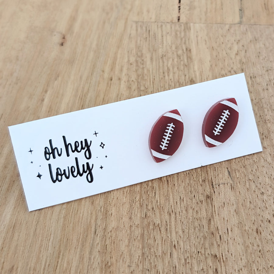 'Football' Mini Stud Earrings