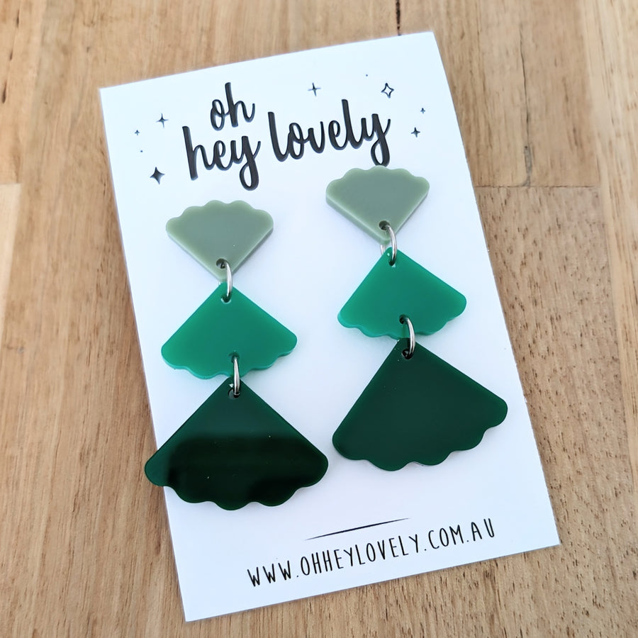 'Frida - Verde' Dangle Earrings