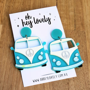 'Kombi - Teal' Dangle Earrings