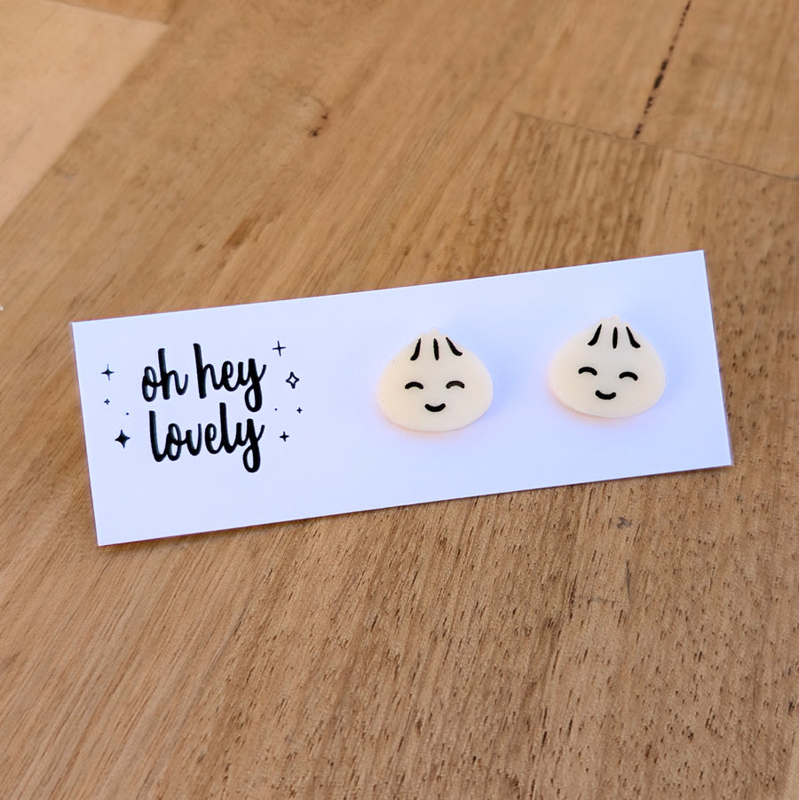 'Smiling Dumplings' Mini Stud Earrings
