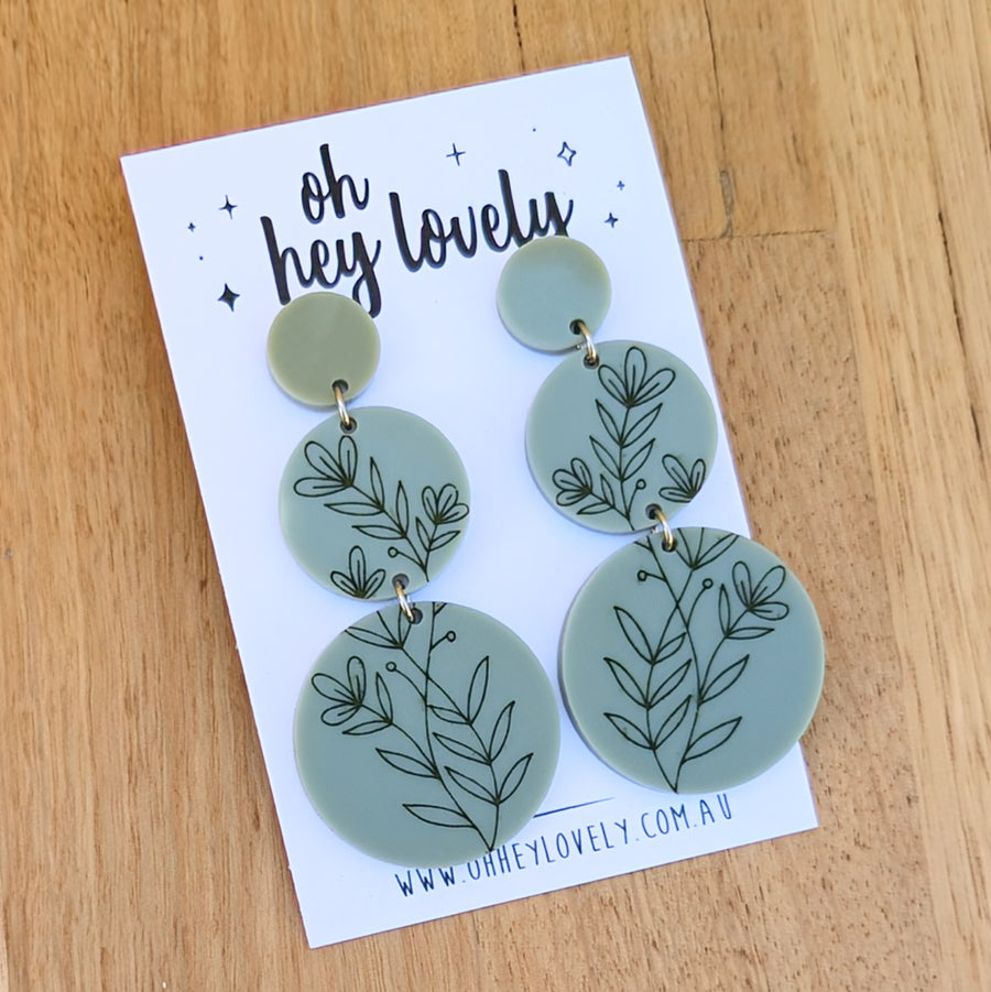 'Eucalytpus' Dangle Earrings