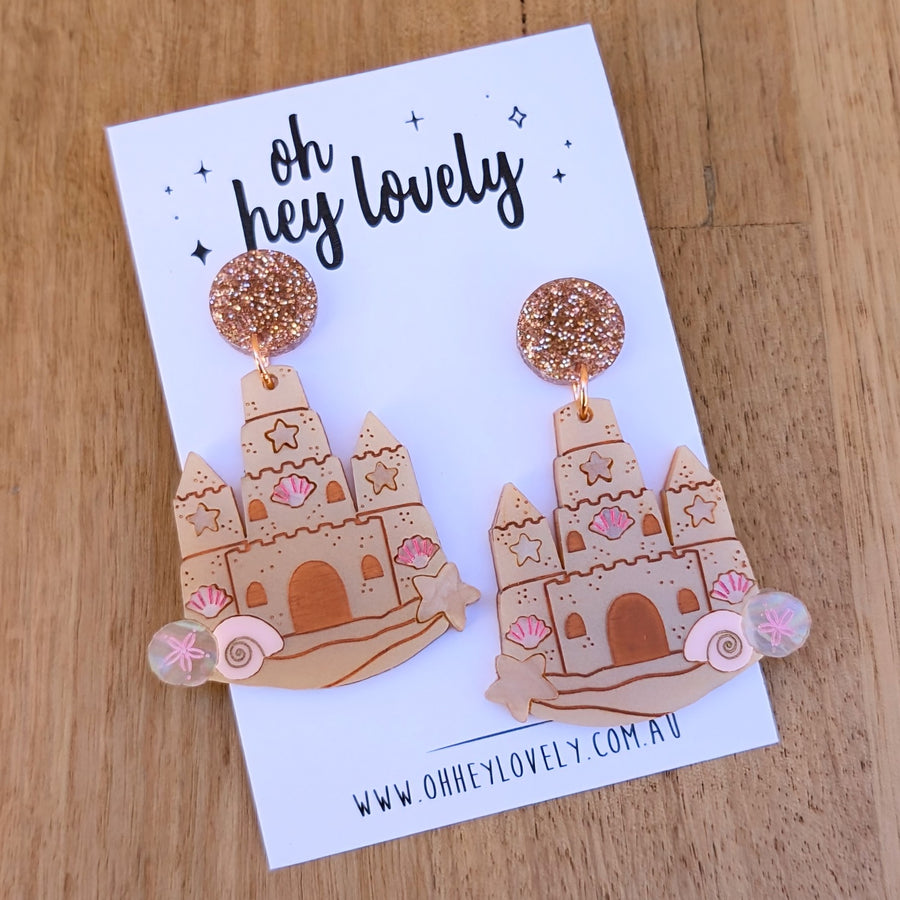 'Sand Castle' Dangle Earrings