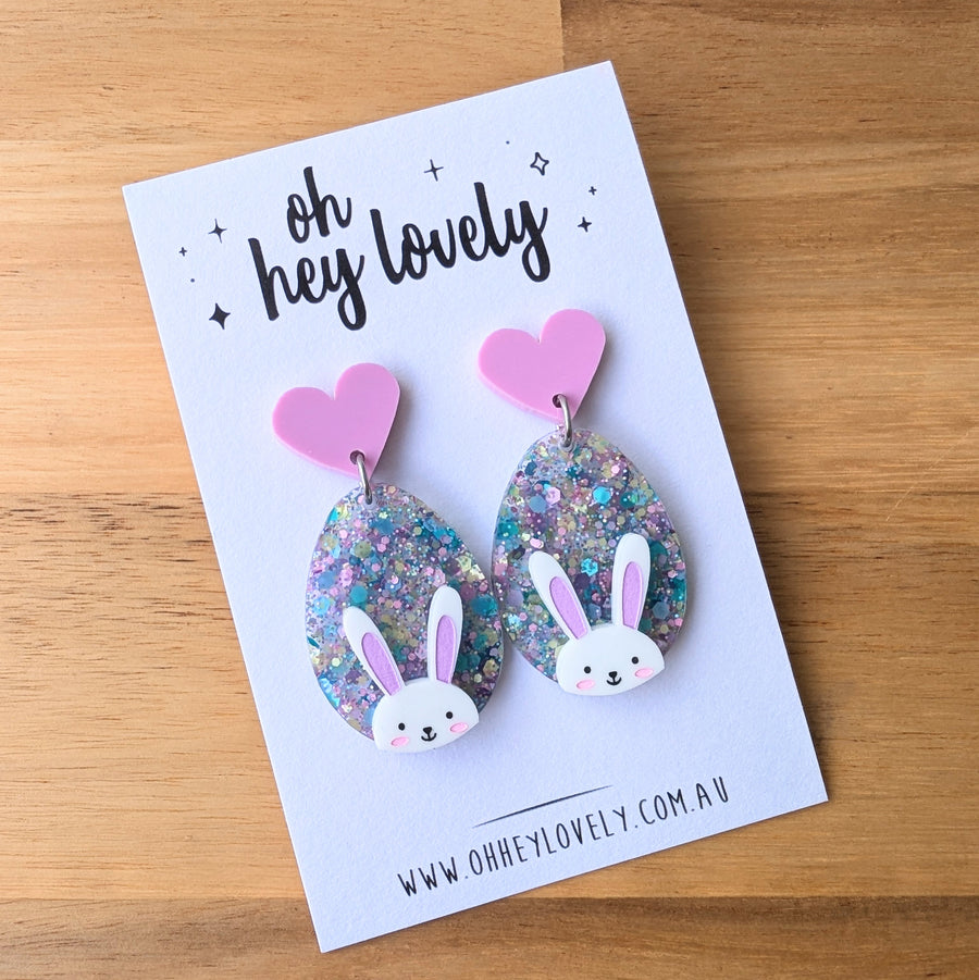 'Cheeky Rabbit' Dangle Earrings