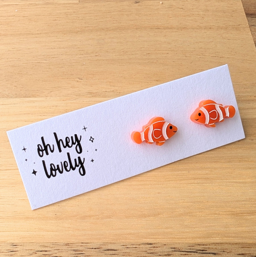 'Clownfish' Mini Stud Earrings