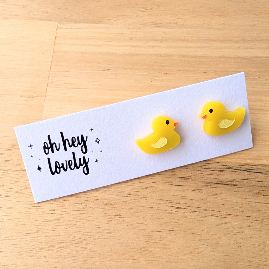 'Rubber Duck' Mini Stud Earrings
