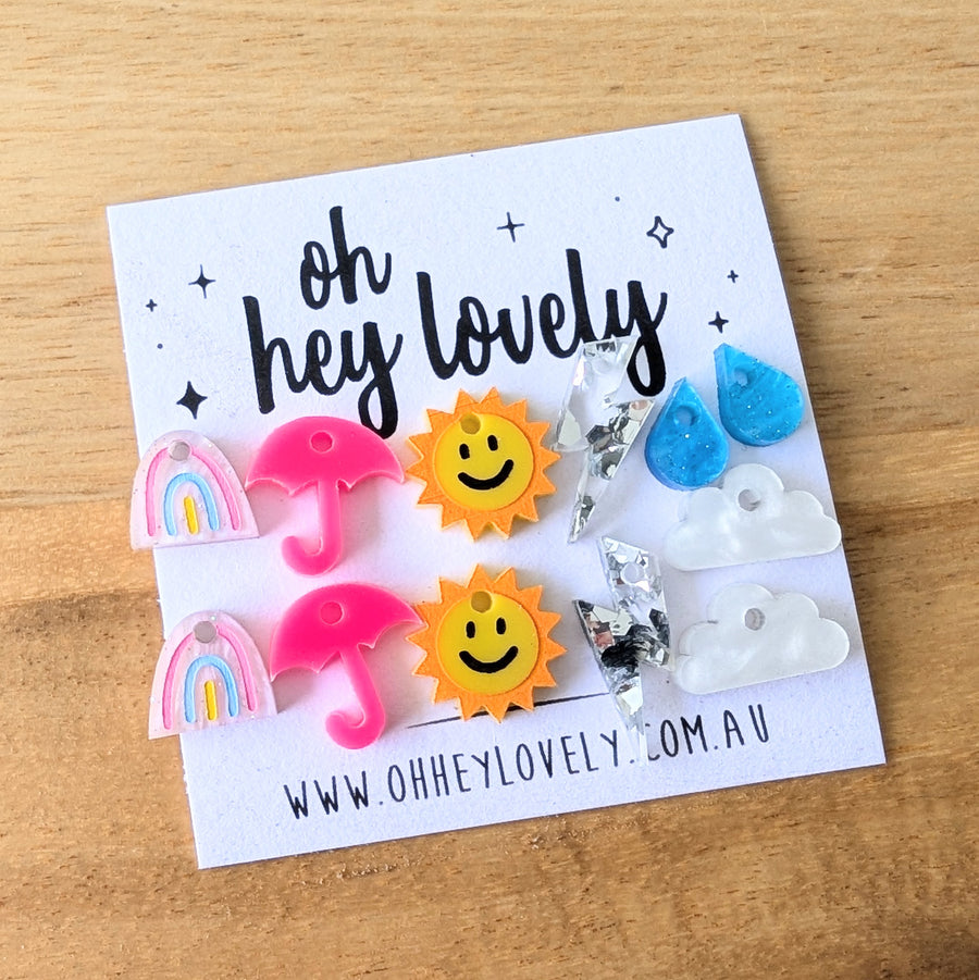 'Weather' Sleeper Earring Charms