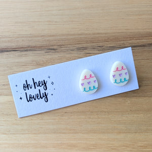 'Painted Eggs' Mini Stud Earrings
