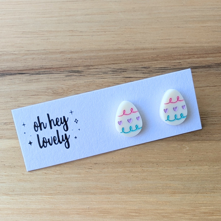 'Painted Eggs' Mini Stud Earrings