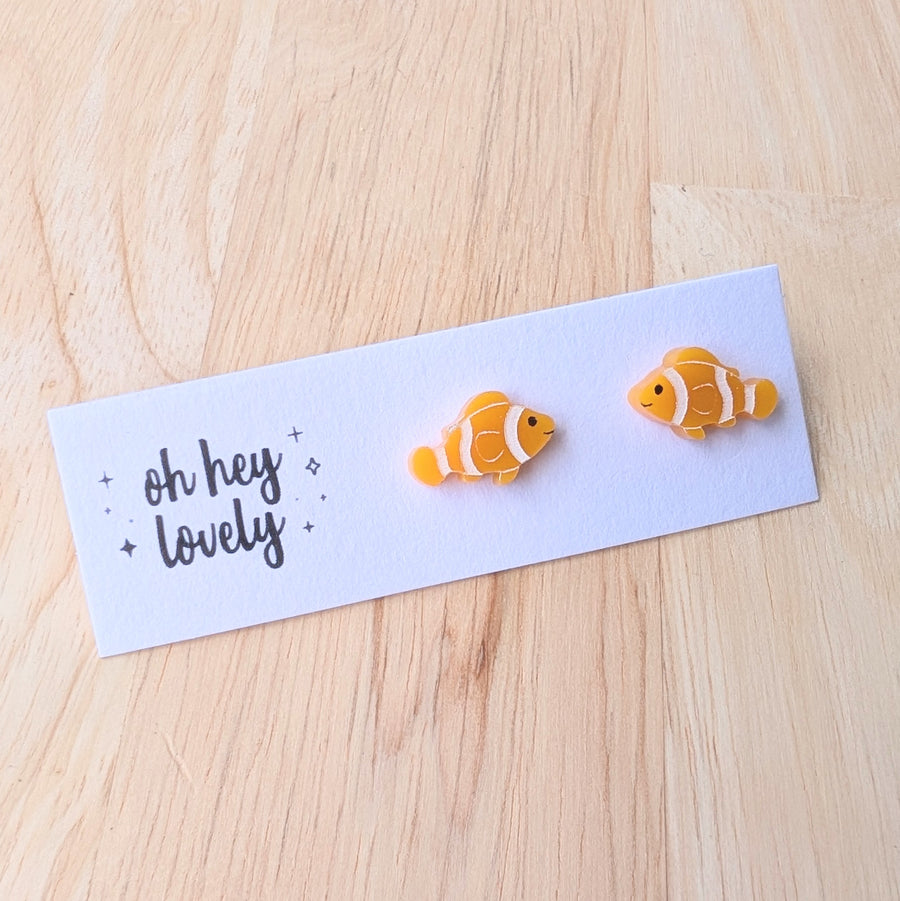 'Clownfish' Mini Stud Earrings