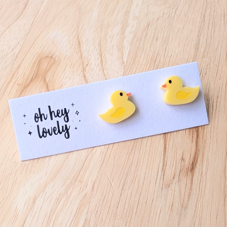 'Rubber Duck' Mini Stud Earrings