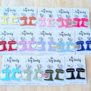 'Kitchen Mixer - Choose Your Colour' Dangle Earrings