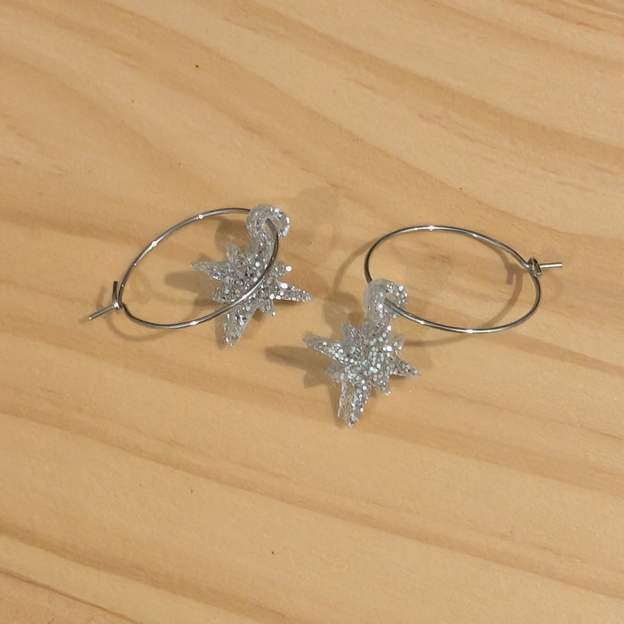 'Star Hoops' Dangle Earrings