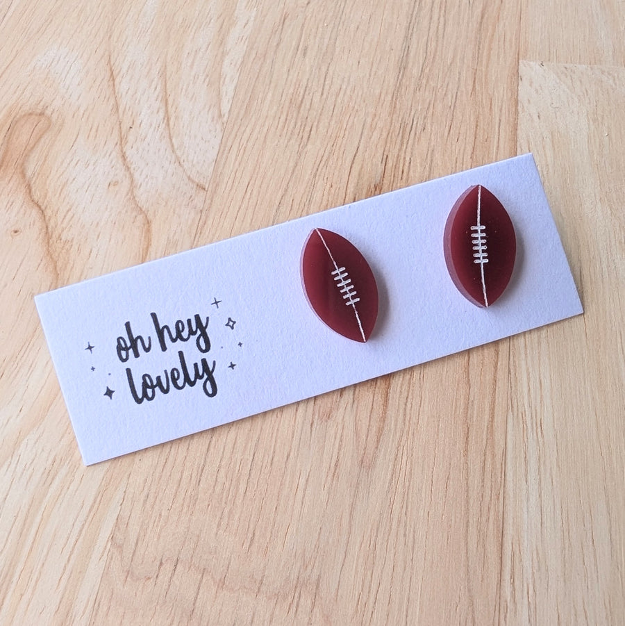 'Football' Mini Stud Earrings
