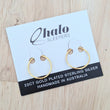 Load image into Gallery viewer, 22ct Gold Plated Solid Sleeper Hoop Earrings - 14mm
