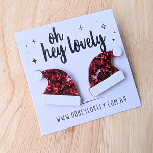 'Santa Hat' Statement Stud Earrings
