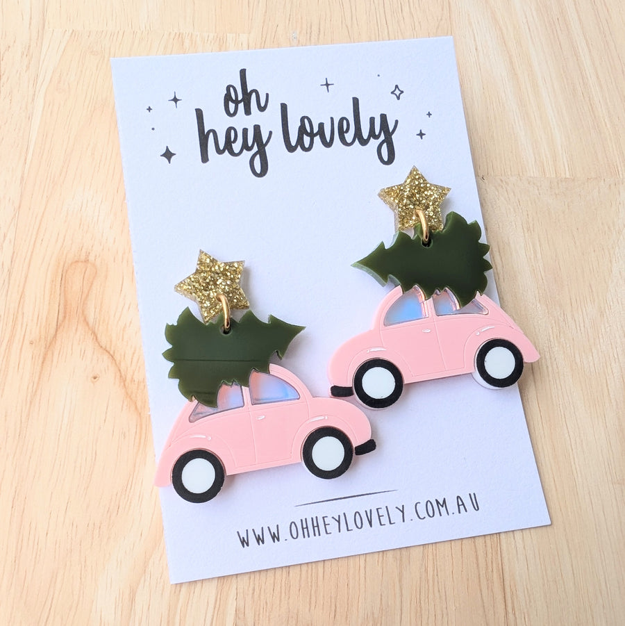 'Christmas Beetles' Dangle Earrings