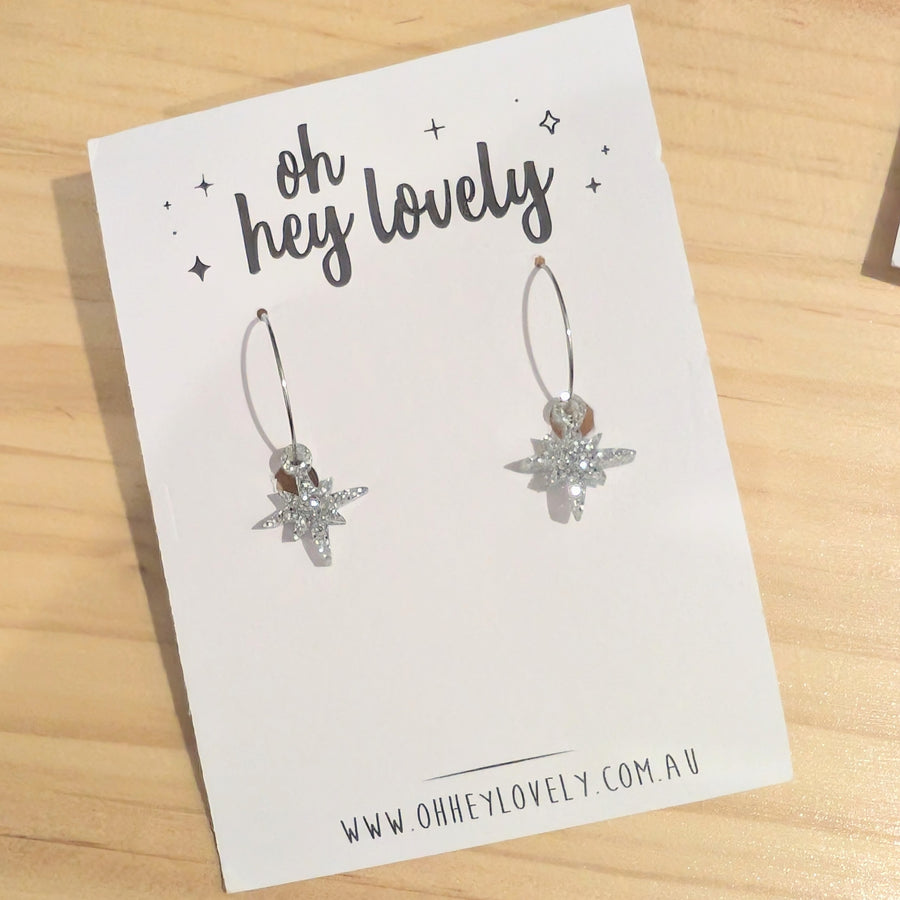 'Star Hoops' Dangle Earrings