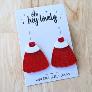'Cherry Jelly' Dangle Earrings