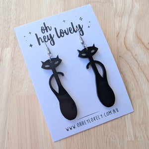 'Le Chat Noir' Dangle Earrings