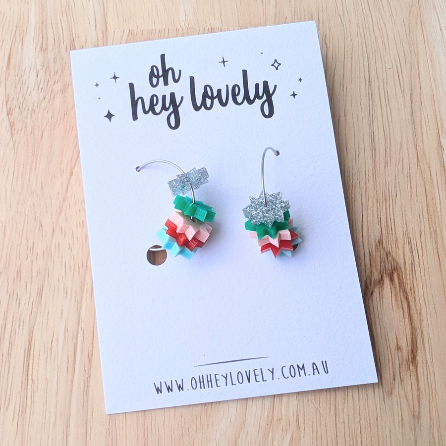 'Festive Hoops' Dangle Earrings