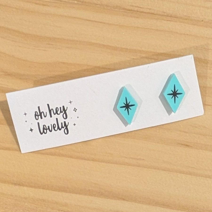 'Starburst - Spearmint' Mini Stud Earrings