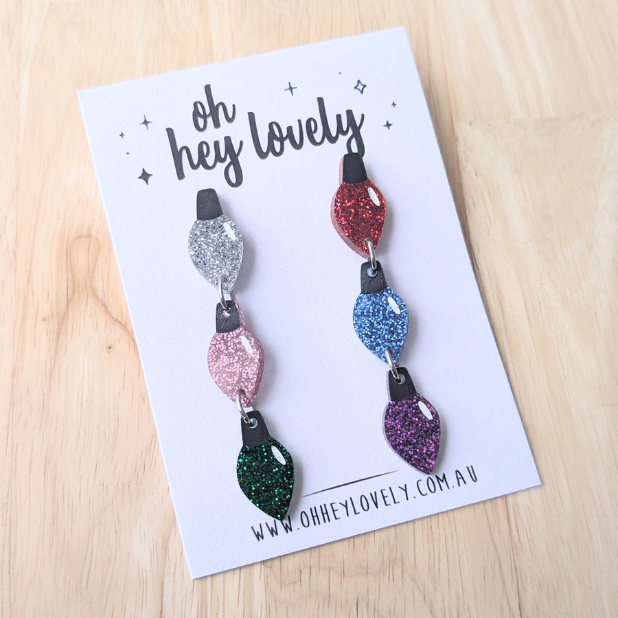 'Christmas Lights' Dangle Earrings