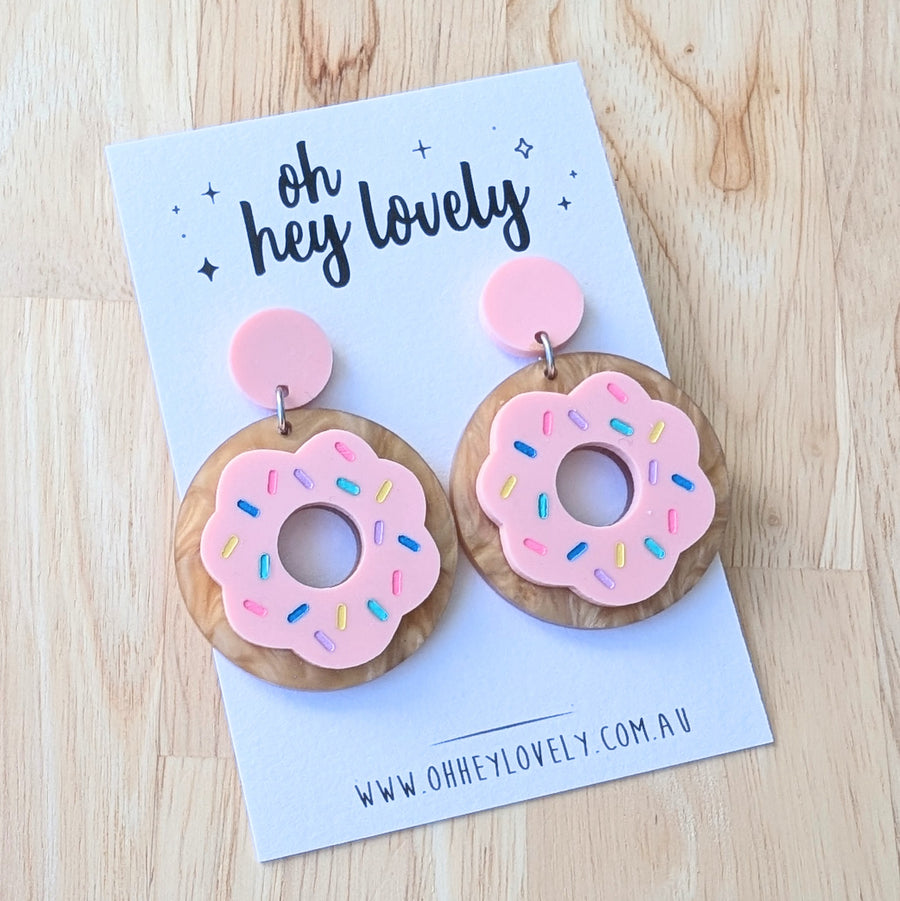 'Iced Donut' Dangle Earrings