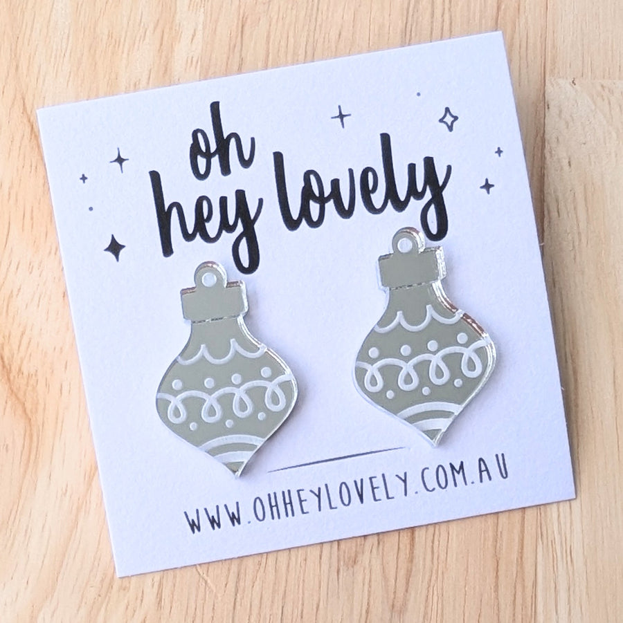 'Christmas Bauble' Statement Stud Earrings