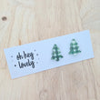 Load image into Gallery viewer, 'Gingham Christmas Tree' Mini Stud Earrings
