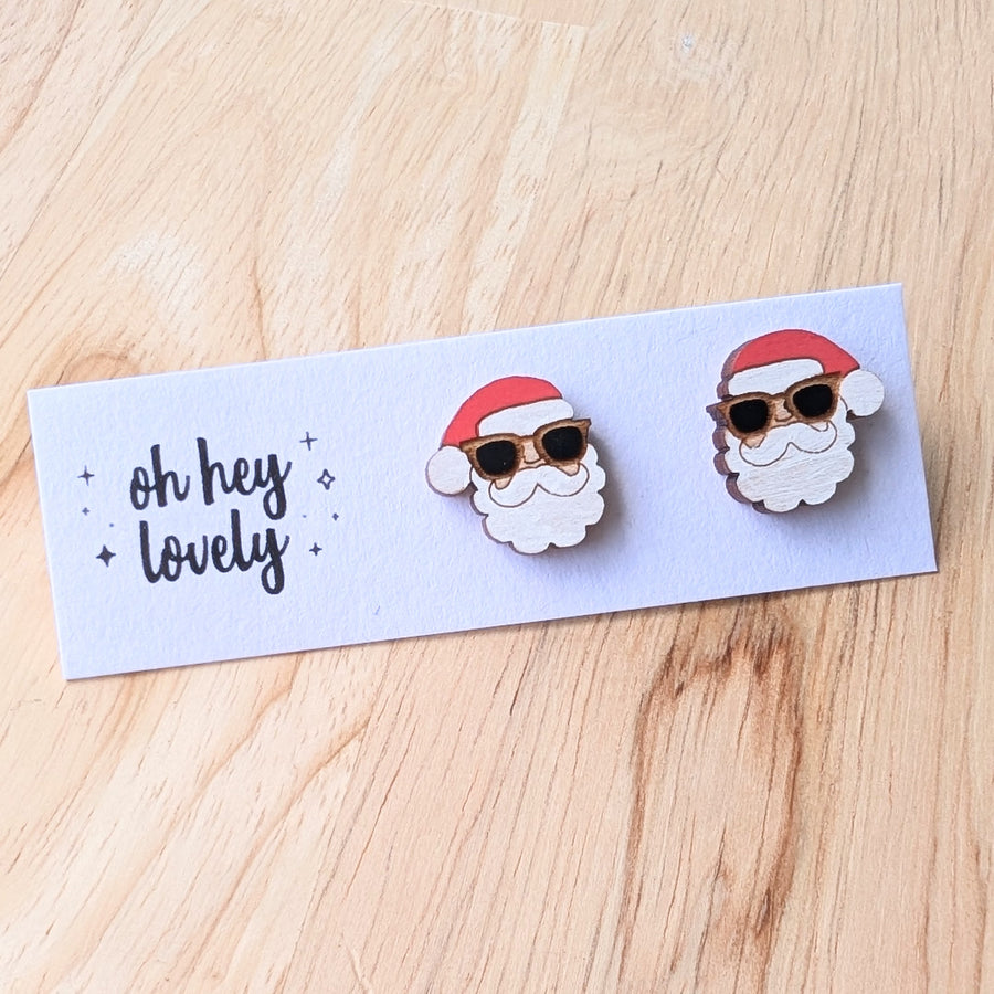 'Summer Santa' Mini Stud Earrings