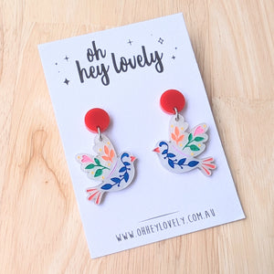 'Dove' Dangle Earrings