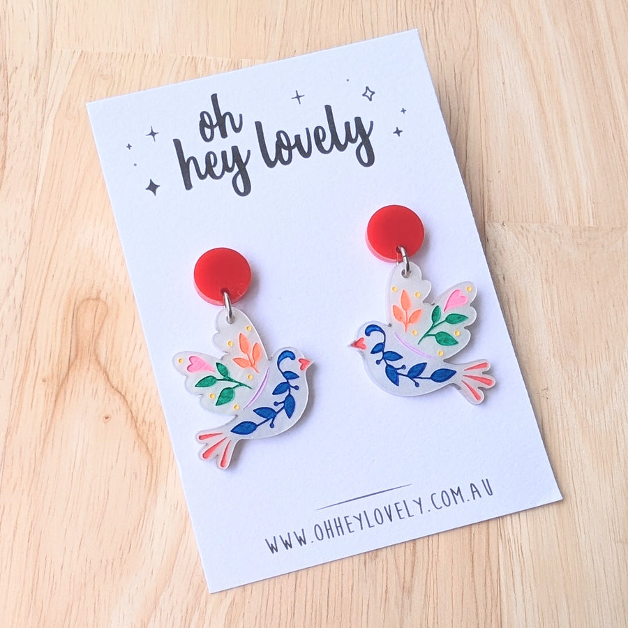 'Dove' Dangle Earrings