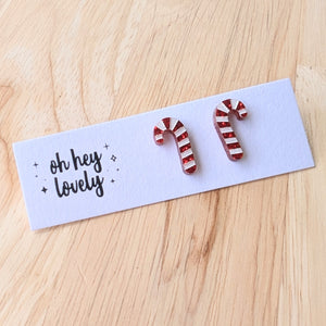 'Candy Cane' Mini Stud Earrings