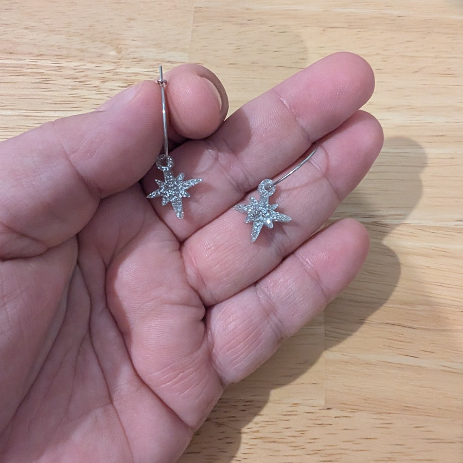 'Star Hoops' Dangle Earrings