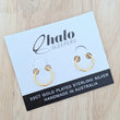 Load image into Gallery viewer, 22ct Gold Plated Faceted Sleeper Hoop Earrings - Choose your size
