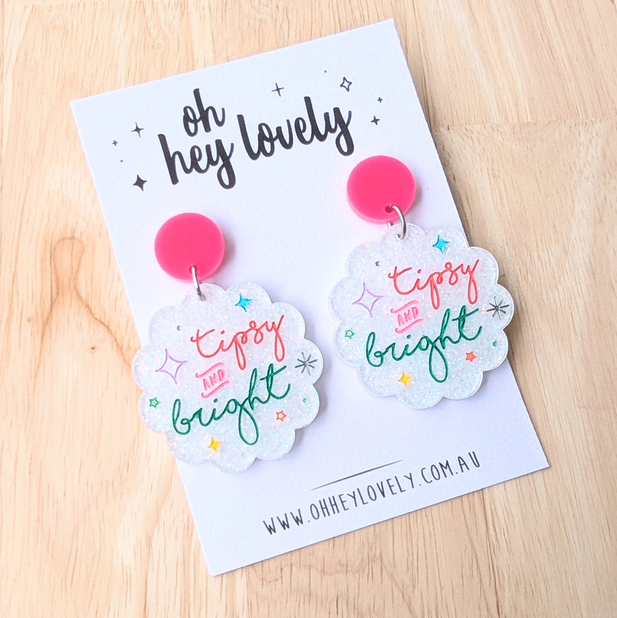 'Tipsy and Bright' Dangle Earrings