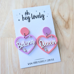 'Baking Queen' Dangle Earrings