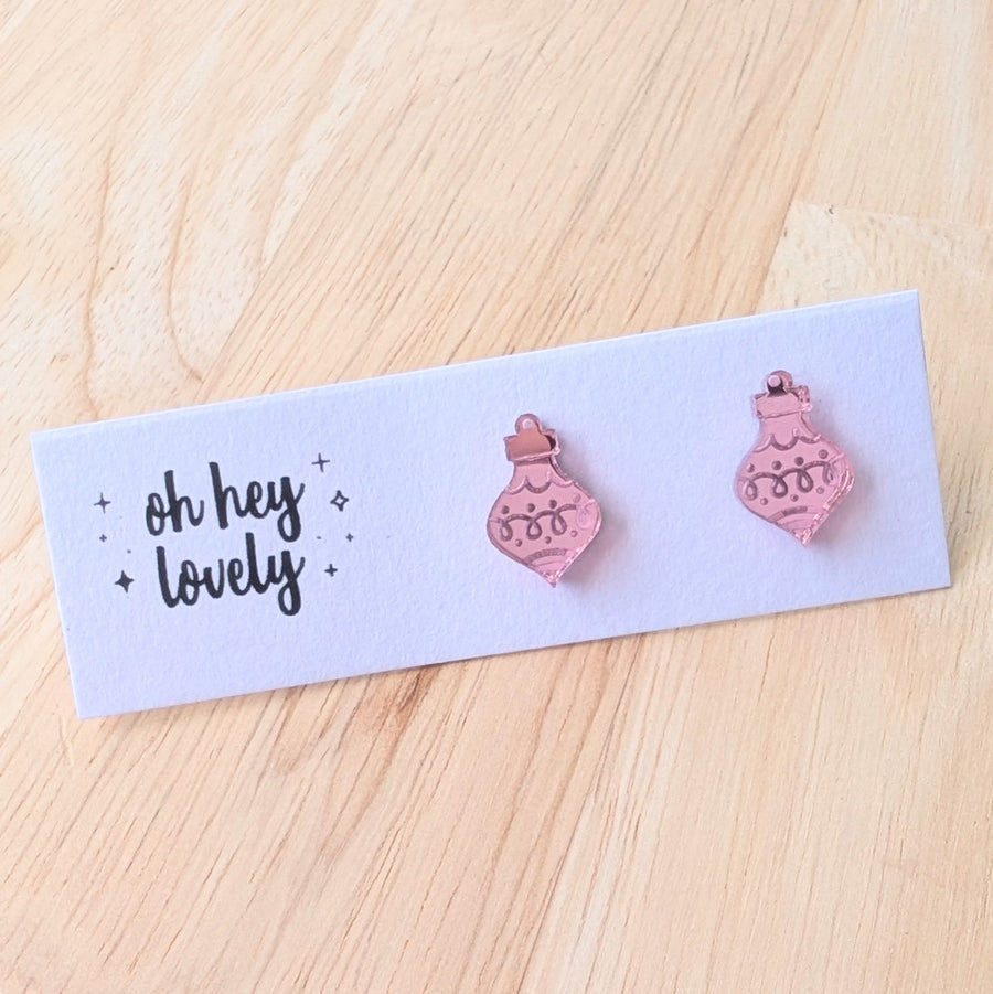 'Christmas Bauble' Mini Stud Earrings