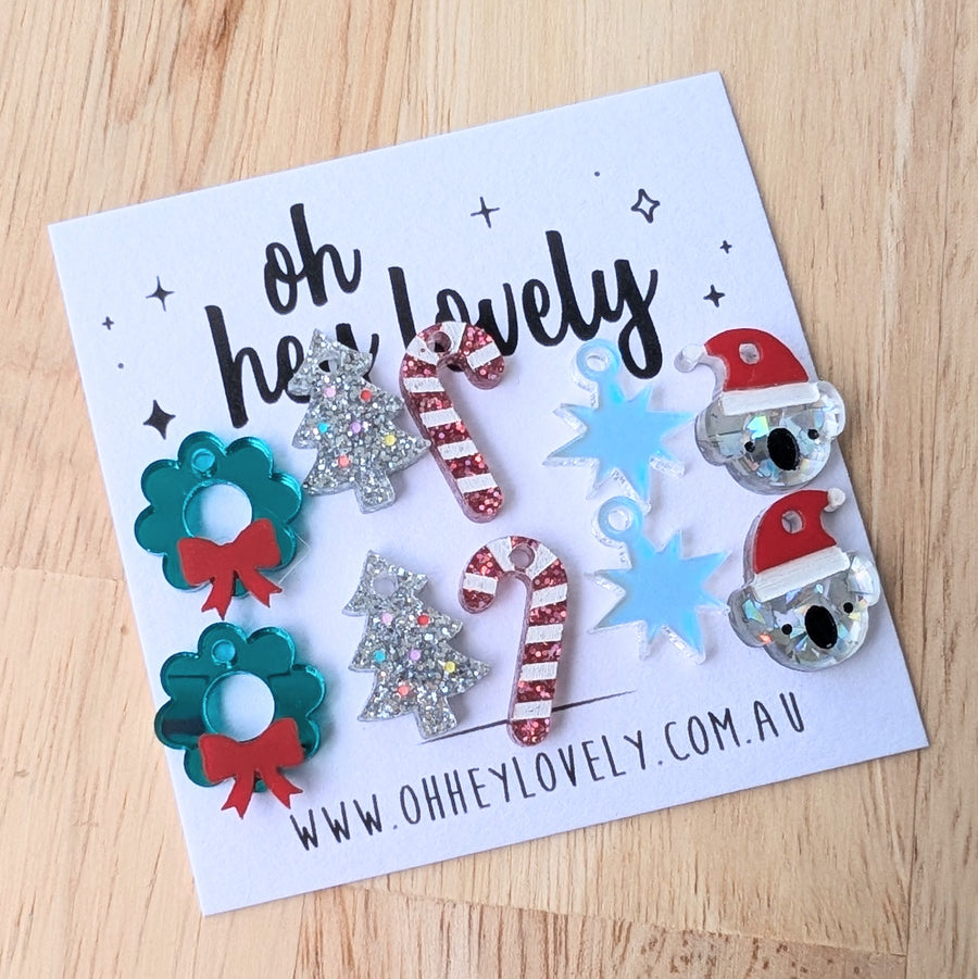 'Festive mix #2' Sleeper Earring Charms