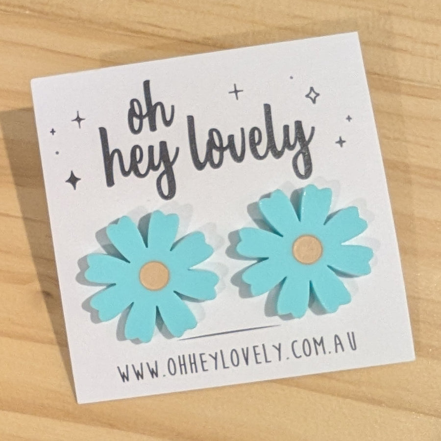 'Paper Daisy - Spearmint' Statement Stud Earrings