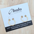 Load image into Gallery viewer, 22ct Gold Plated Faceted Sleeper Hoop Earrings - Choose your size
