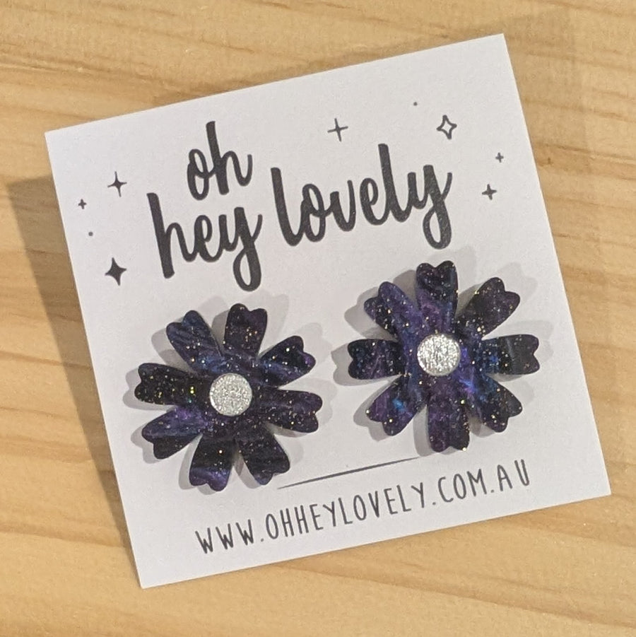 'Paper Daisy - Cosmic' Statement Stud Earrings