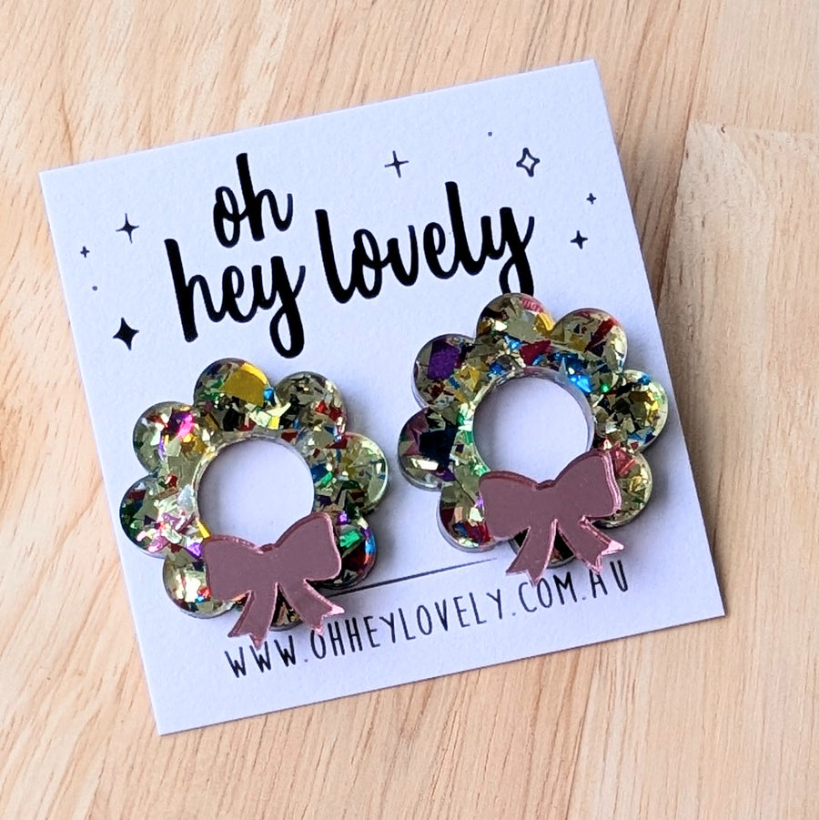 'Wreath - Modern' Statement Stud Earrings