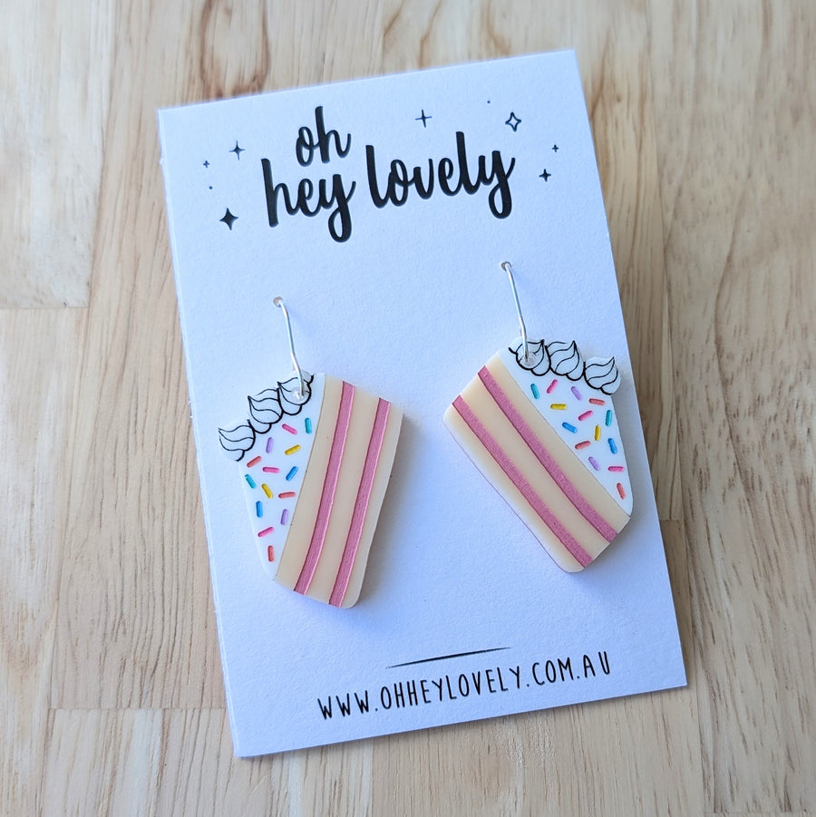 'Slice of Cake' Dangle Earrings