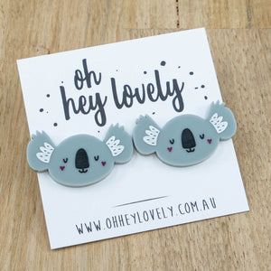 'Billy the Koala' Statement Stud Earrings