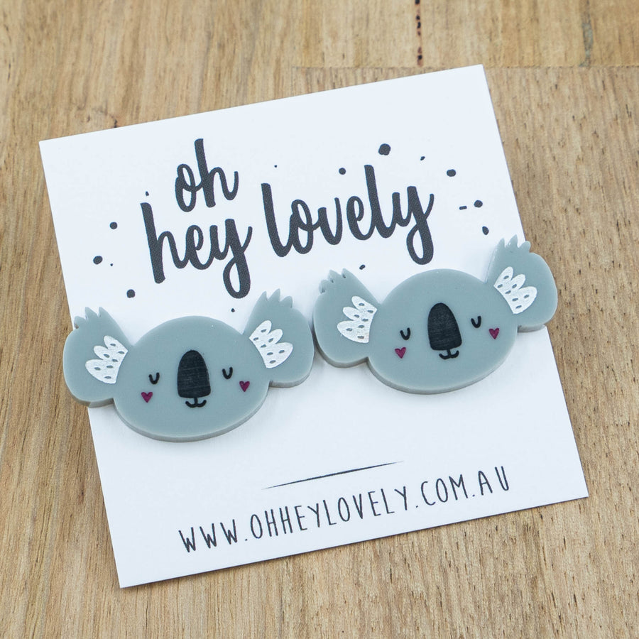 'Billy the Koala' Statement Stud Earrings
