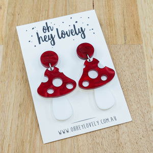 'Forest Mushroom' Dangle Earrings