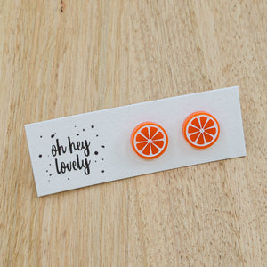 'Orange Slice' Mini Stud Earrings
