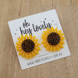 'Summer Sunflower' Statement Stud Earrings