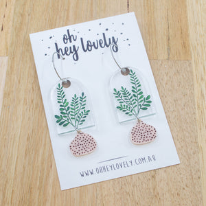 'Money Plant' Dangle Earrings